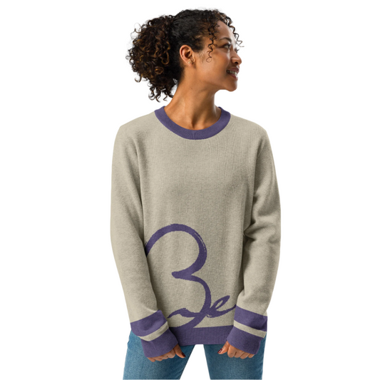 "Be" Knitted crew neck sweater