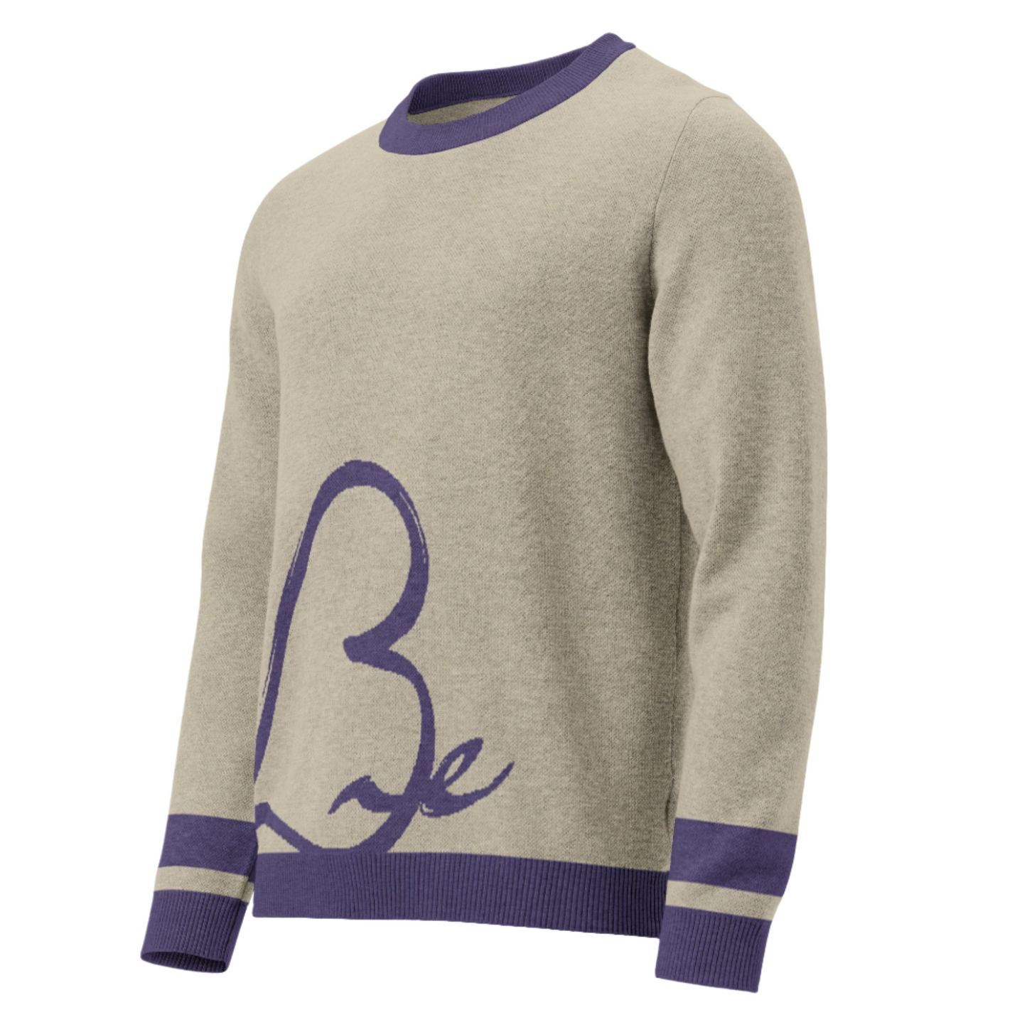 "Be" Knitted crew neck sweater