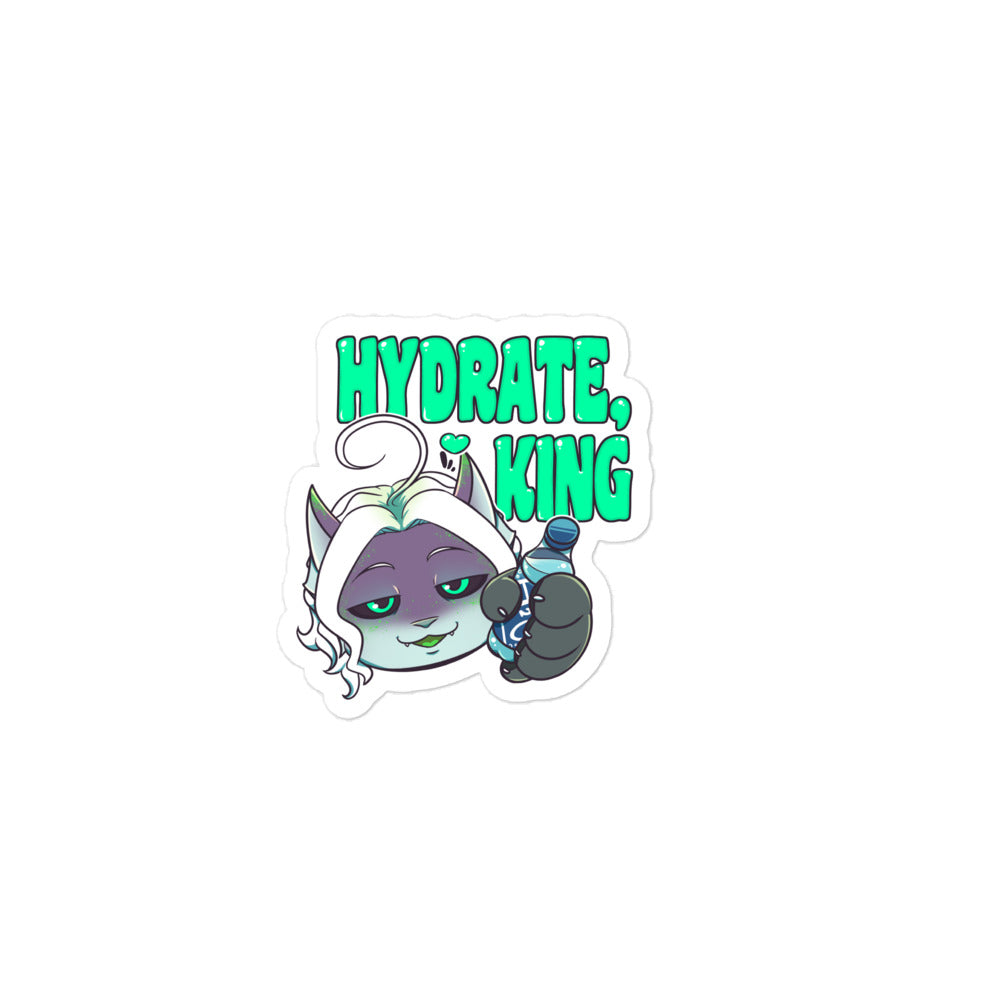 "Hydrate, King" Bubble-free stickers