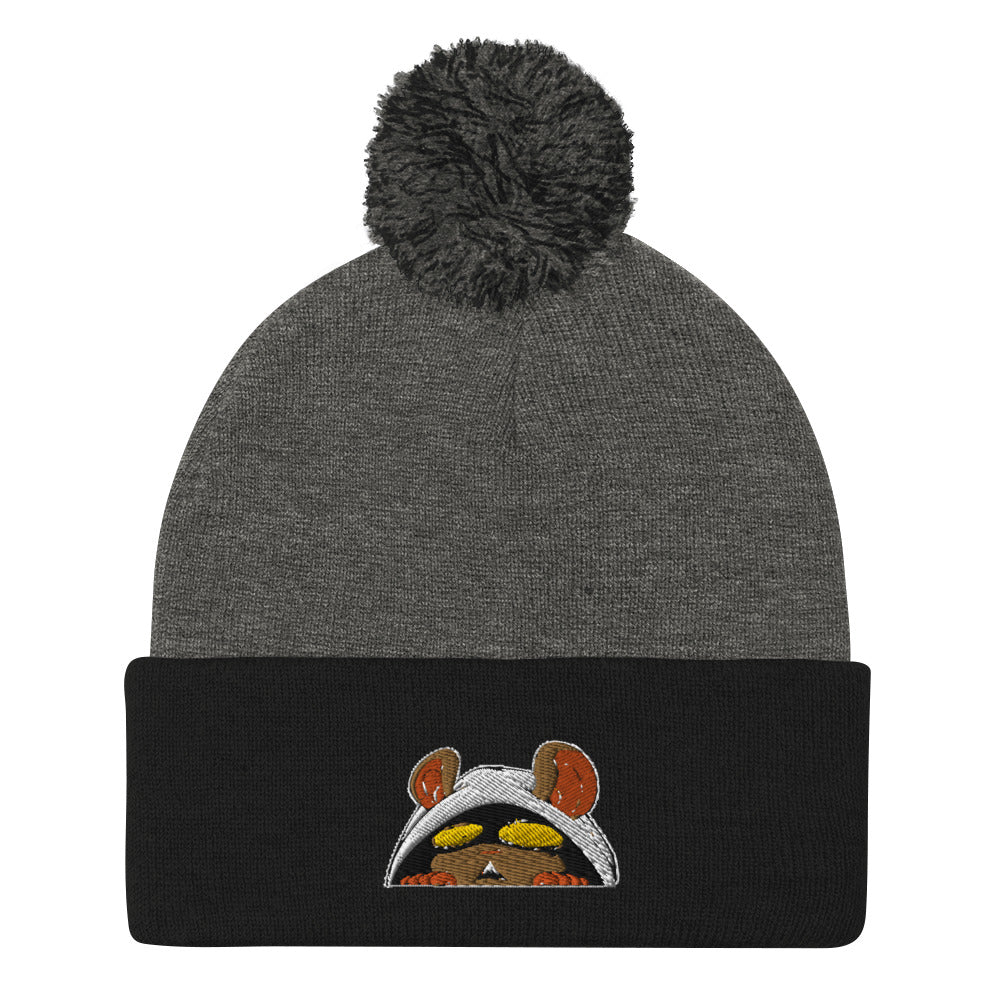 "Little Tarsier" Pom-Pom Beanie