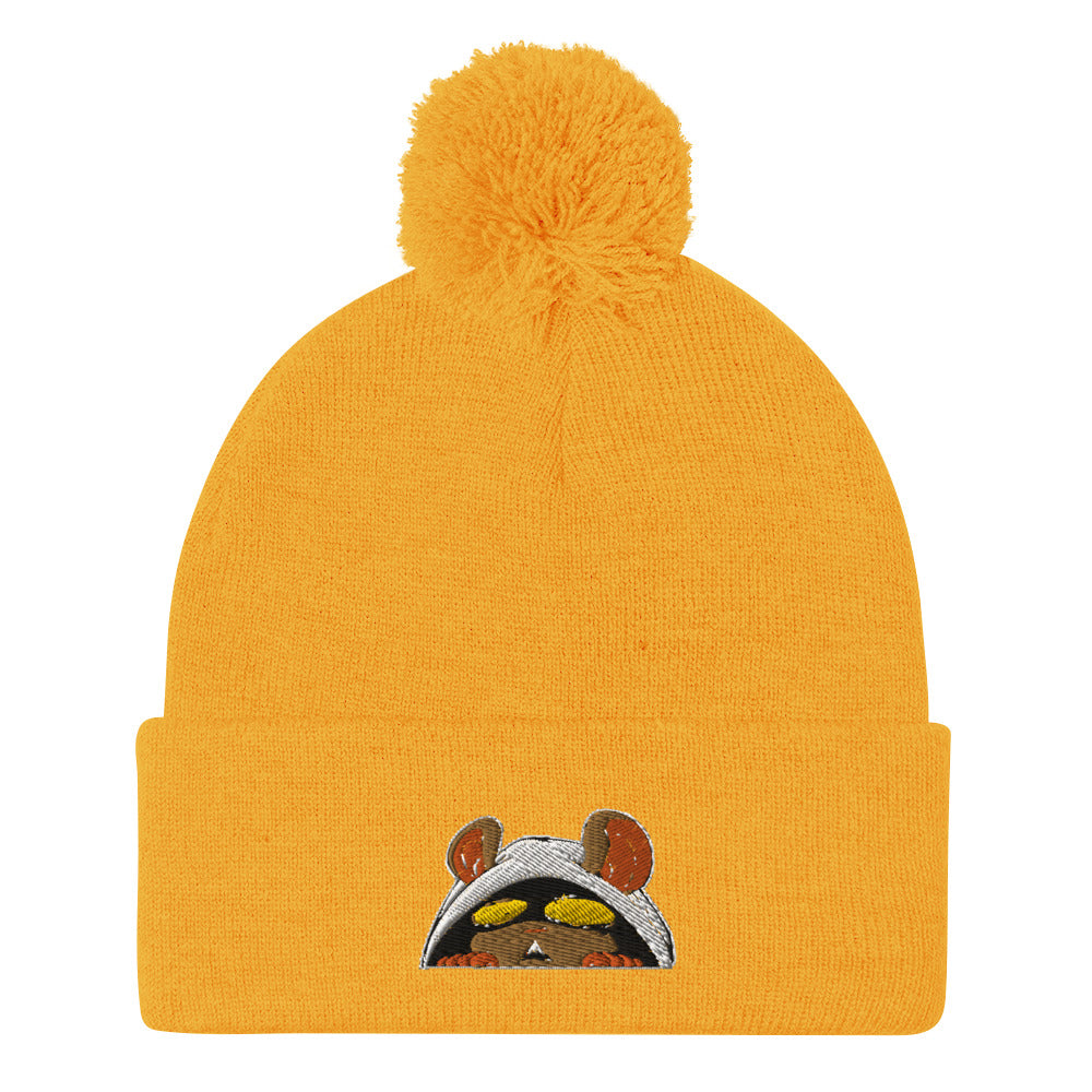 "Little Tarsier" Pom-Pom Beanie