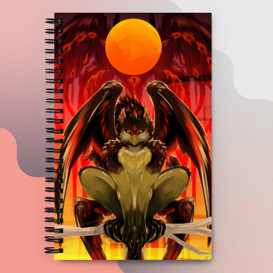 "Watcher of the Dark Sun" Spiral notebook