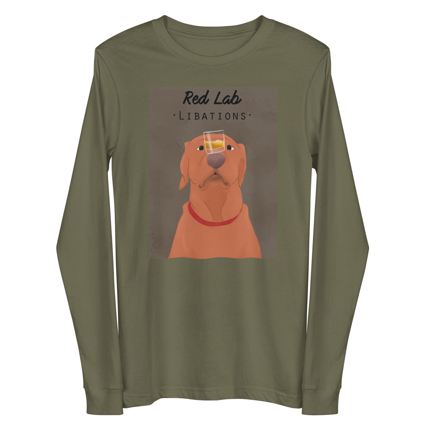 "Red Lab Libations" Unisex Long Sleeve Tee