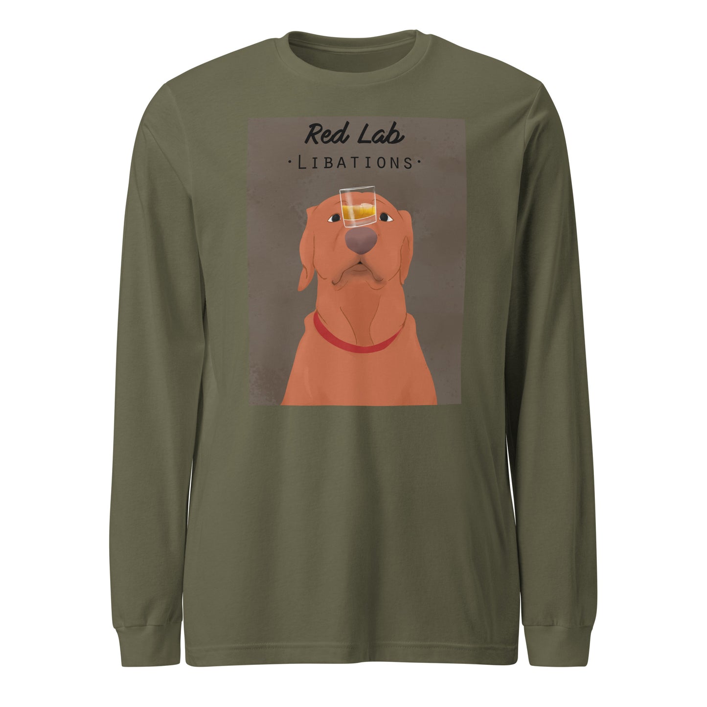 "Red Lab Libations" Unisex Long Sleeve Tee