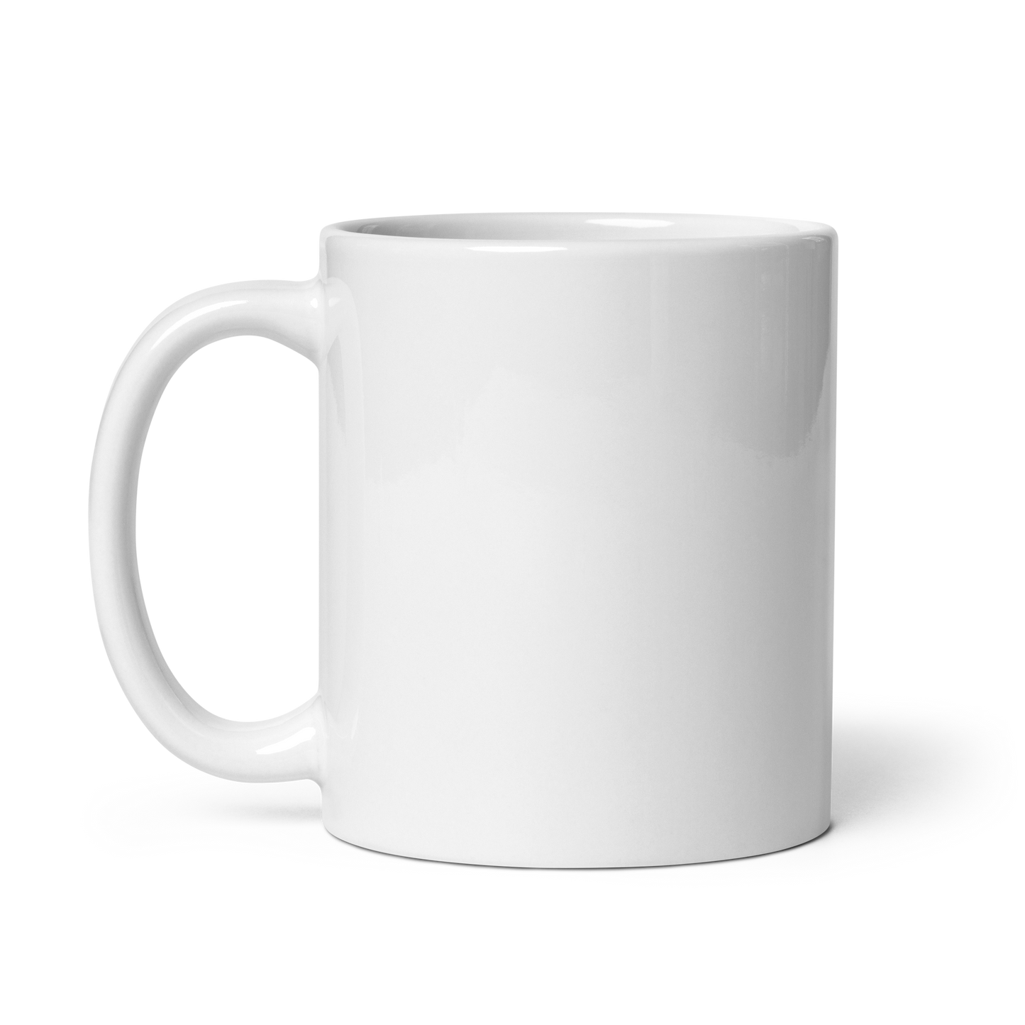 "Be" White glossy mug