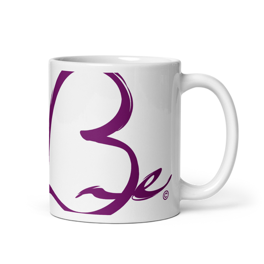 Big "Be" White glossy mug