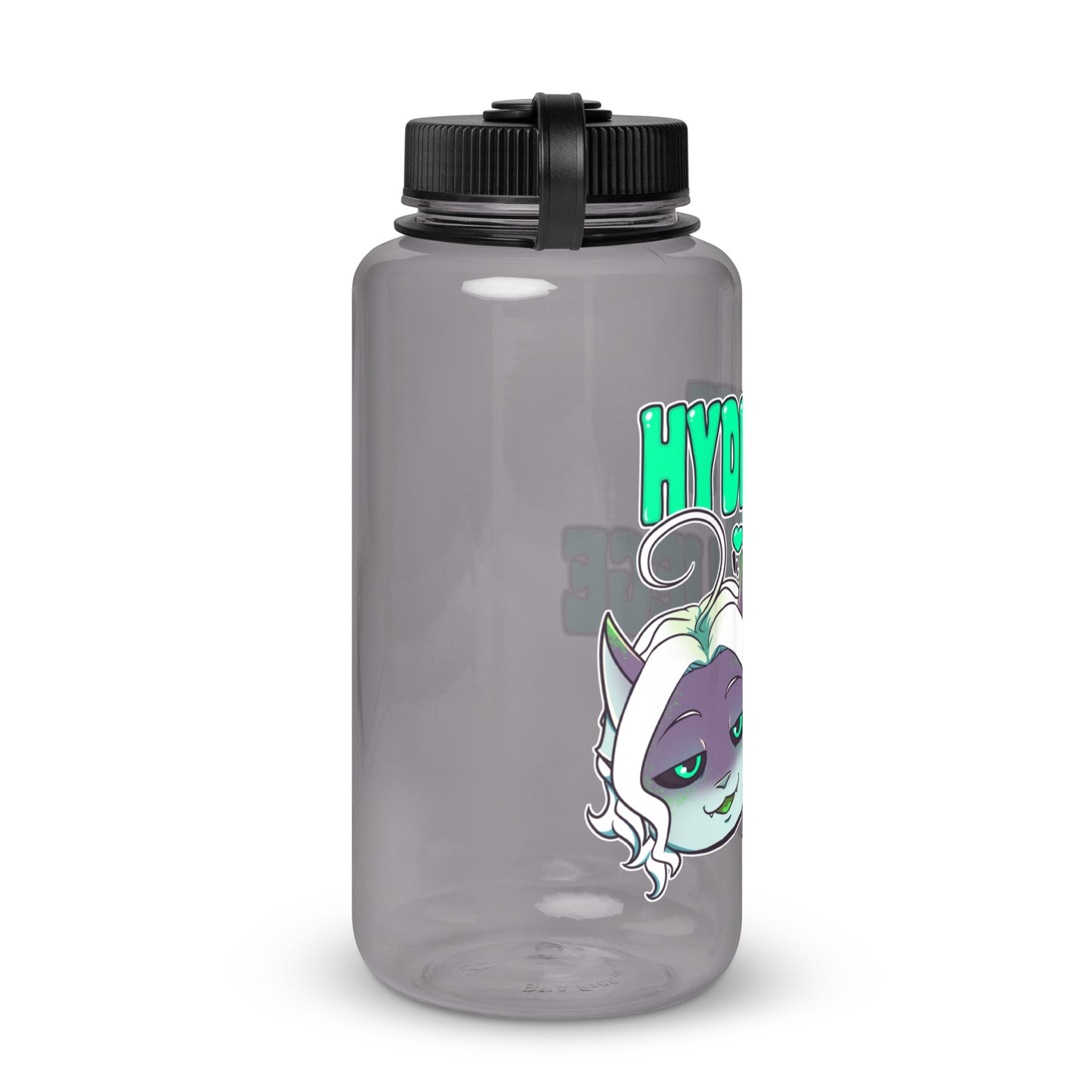 "Hydrate, my Liege" Wide mouth plastic water bottle