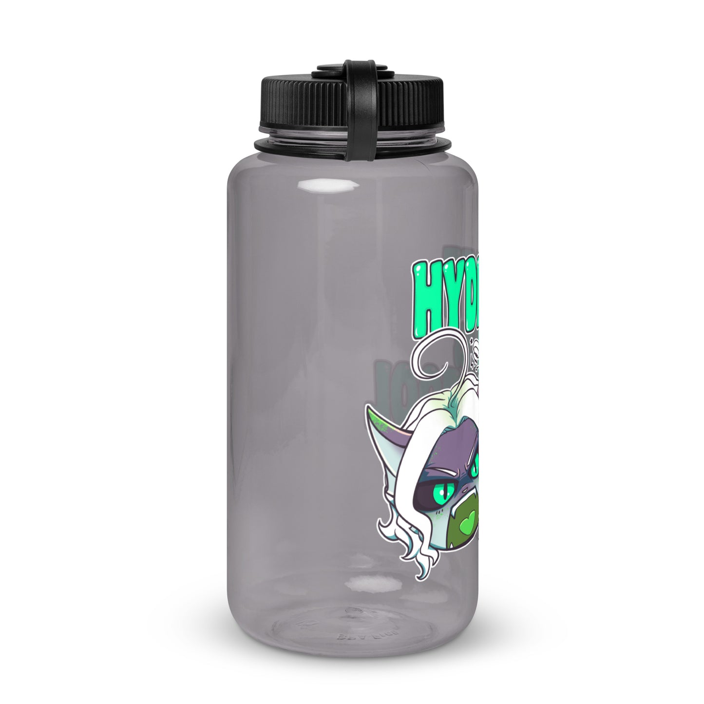 "Hydrate, you Fool!!!" Wide mouth plastic water bottle